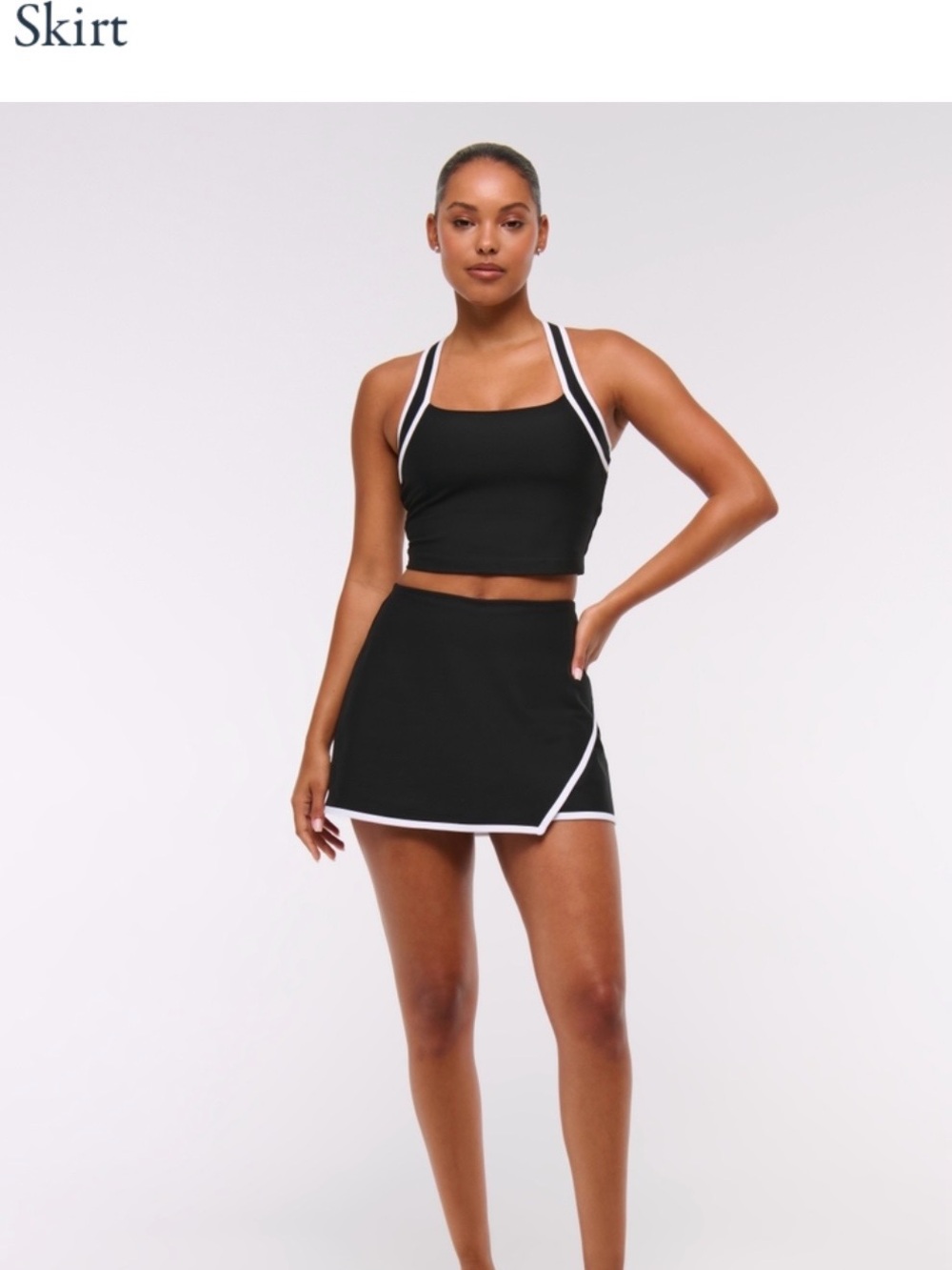 Abercrombie & Fitch Brown Tennis Skort (brown sold out, black stock photo shown)